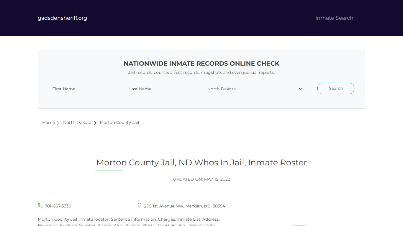 Morton County Jail, ND Inmate Roster, Whos In Jail